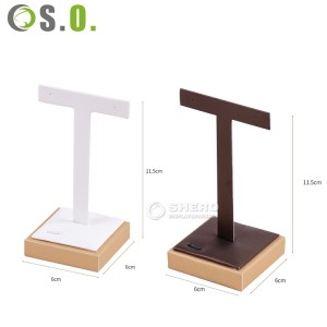 T-Bar Jewelry Display Tower Velvet  Earrings Holder Bracelet Stand