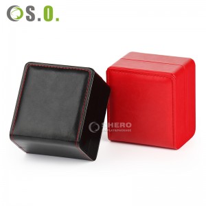 High-end Modern Watches Brand Leather Watch Packaging Box PU Leather Watch Package Square Gift Box Custom Logo