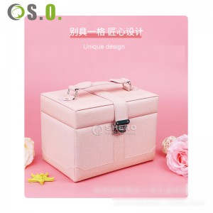 Pu Leather White Brown 3 Drawers Fashion Jewelry Storage Box Travelling Jewellery Box Sets Travel Jewelry Organizer Jewelry Box