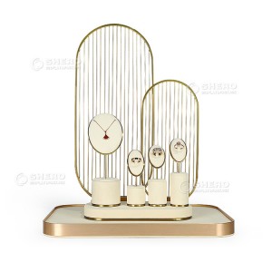 Luxury Jewelry Earrings Shelf Ring Display Jade Full Set Jewelry Display Props Counter Window Display Ornaments Set Stand