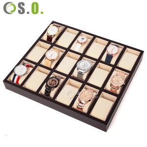 Manufacturers Direct Luxury Watch Display High Quality Watch Display Trays Pu Leather Watch Display Stand