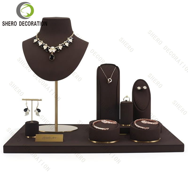 Luxury Color Jewelry Display Stands Earring Necklace Bracelet Display Elegent Jewellery Display Props Featured Image