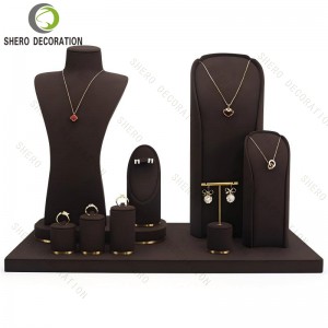 Luxury Color Jewelry Display Stands Earring Necklace Bracelet Display Elegent Jewellery Display Props