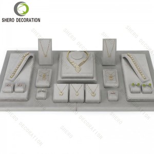 Custom High-End Velvet Jewelry Display Props for Ring and Necklace Showcase