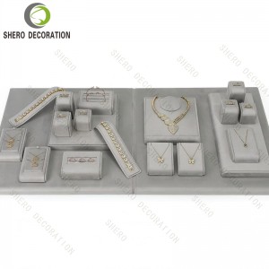 Luxury Velvet Jewelry Display Stand for Retail Counters, Bracelet, Necklace & Ring Organizer Showcase Props