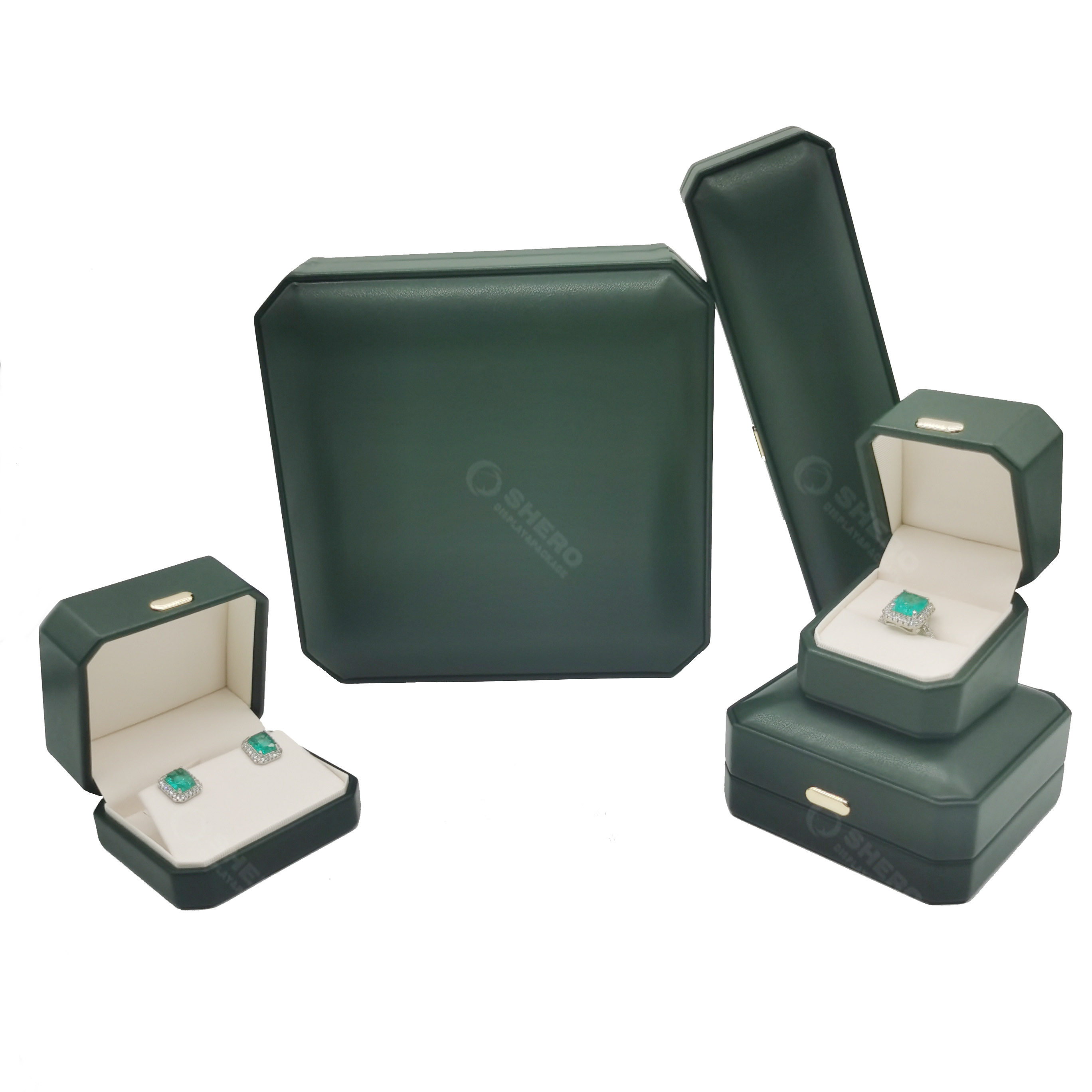 Luxury Magnetic PU Leather Gift Box Velvet Lining Jewelry Packaging Box for Ring Necklace Earring