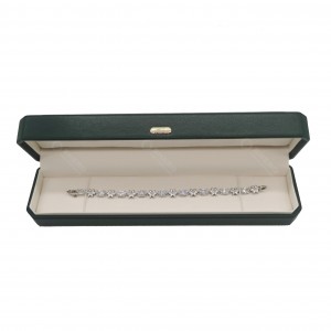 Wholesale Green Color PU Leather Gift Box Flip Top Magnetic Closure Jewelry Storage Box