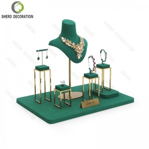Jewelry Display Stand Set High end Custom Design Jewelry Display Holder for Earrings Ring Necklace Props Tray Mannequin Bracelet