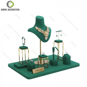 Jewelry Display Stand Set High end Custom Design Jewelry Display Holder for Earrings Ring Necklace Props Tray Mannequin Bracelet