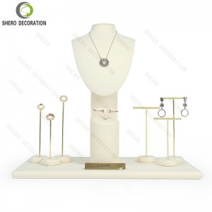 Luxury Custom Jewelry Display Set Necklace Ring Earring Bracelet Stand for Jewelry Store Retail Counter
