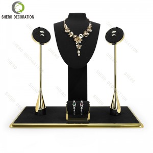 High End Customizable Jewelry Counter Display Props Luxury Jewelry Display Set Jewelry Holder Display