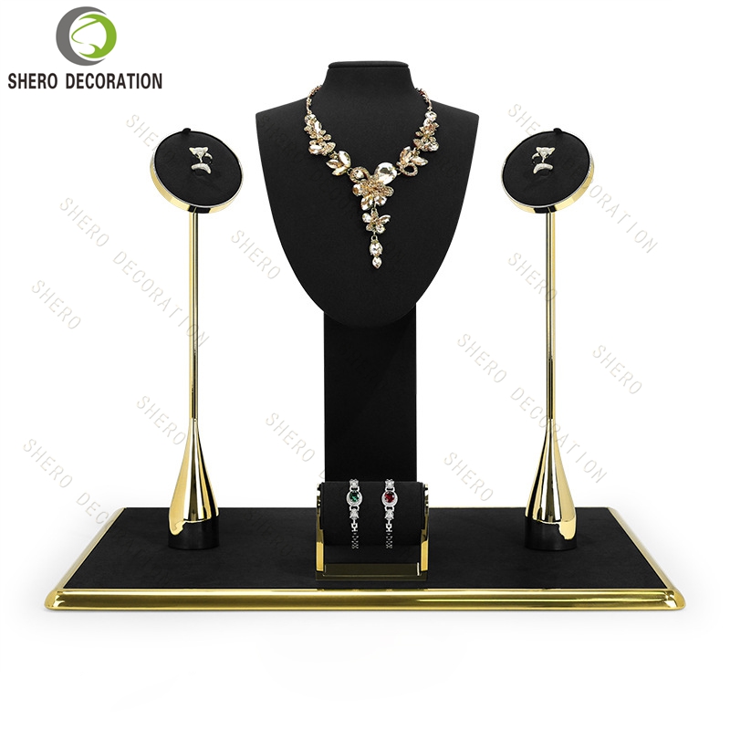High End Customizable Jewelry Counter Display Props Luxury Jewelry Display Set Jewelry Holder Display