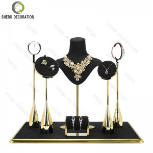 High End Customizable Jewelry Counter Display Props Luxury Jewelry Display Set Jewelry Holder Display