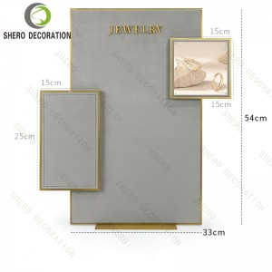 Luxury Jewelry Display Set Store Showcase Exhibitor Counter Display Ring Earring Jewelry Display Stand Set