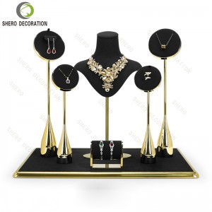 High End Customizable Jewelry Counter Display Props Luxury Jewelry Display Set Jewelry Holder Display