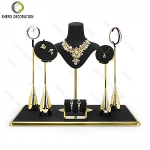 High End Customizable Jewelry Counter Display Props Luxury Jewelry Display Set Jewelry Holder Display