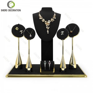 High End Customizable Jewelry Counter Display Props Luxury Jewelry Display Set Jewelry Holder Display