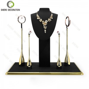 High End Customizable Jewelry Counter Display Props Luxury Jewelry Display Set Jewelry Holder Display