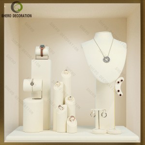 Beige Jewelry Display Props, Display Stands for Necklaces, Rings, Earrings, Bracelets and Bangles, Counter Display for Jewelry