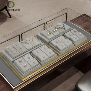 Exquisite Jewelry Display Tray Counter Display Stand Design Exhibition Hall Organizer Tray Pendant Jewelry Container