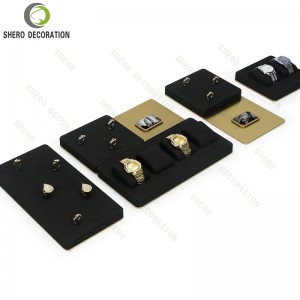 Stylish Jewelry Display Stand Set Fancy Retail Shop Jewelry Container Display Luxury Stands display tray jewelry