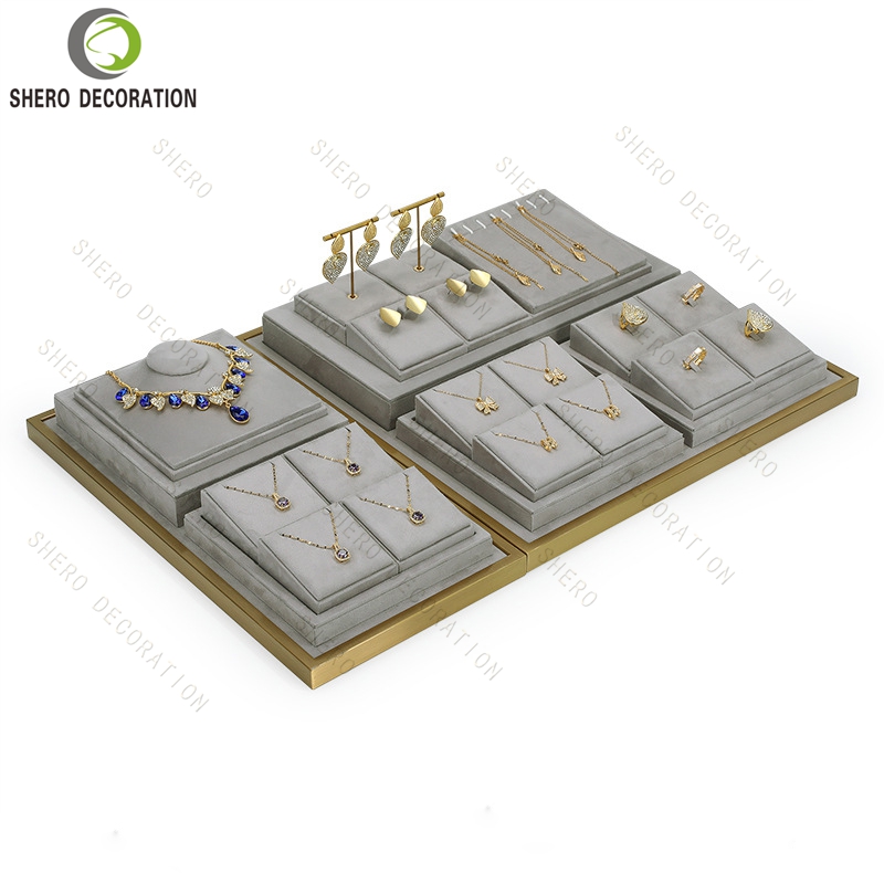 Luxury Design Set Jewelry Bust Display Stand with Earrings Stand for High-End Jewelry Containers