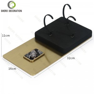Stylish Jewelry Display Stand Set Fancy Retail Shop Jewelry Container Display Luxury Stands display tray jewelry