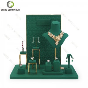High quality Jewelry Display Set for Necklace Ring Bracelet Customizable Showcase Stand for Stores Exhibitions