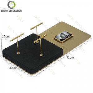 Stylish Jewelry Display Stand Set Fancy Retail Shop Jewelry Container Display Luxury Stands display tray jewelry