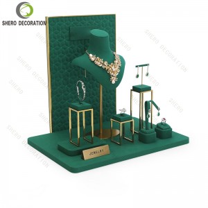 High quality Jewelry Display Set for Necklace Ring Bracelet Customizable Showcase Stand for Stores Exhibitions