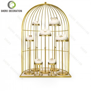 Custom Luxury Jewelry Display Set Ring Necklace Earrings Display Display Stand Props jewelry display showcase set