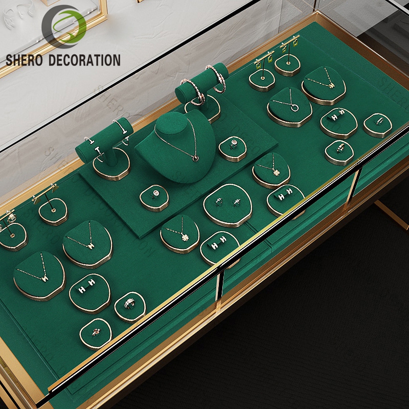High End Luxury Jewelry Display Stand Set Custom logo for Ring Earring Bracelet Necklace Holder Stand