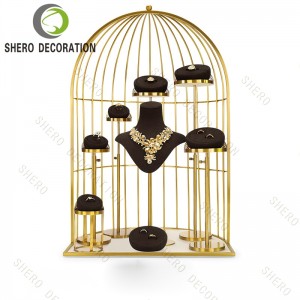 Premium Microfiber Jewelry Display Props Rack Jewelry Display Holder Set Stand Necklace Ring Earring Display Rack fine jewelry display set