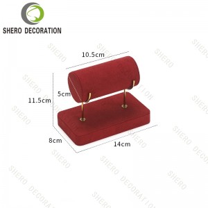 Customizable Brand Label Necklace Jewelry Counter Display Props Microfiber Luxury Jewelry Display Set