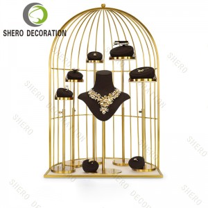 Premium Microfiber Jewelry Display Props Rack Jewelry Display Holder Set Stand Necklace Ring Earring Display Rack fine jewelry display set