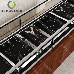 Customized High End Jewelry Store showcase Microfiber Necklace Earrings Rings Bracelets Jewelry Display Stand