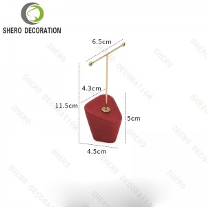 Customizable Brand Label Necklace Jewelry Counter Display Props Microfiber Luxury Jewelry Display Set