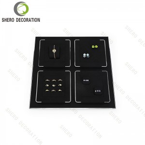 Luxury Metal  Velvet Necklace Bust Ring Earring Bracelet Holder Boutique Jewelry Counter Display Stand