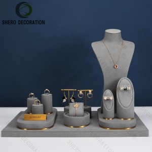 Wholesale  Jewelry Display Stand Set Ring Earring Necklace Bracelet Pendant Display Stand Custom Logo