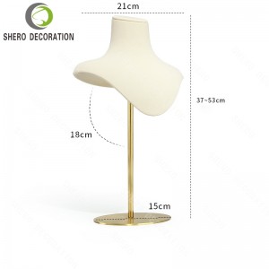 Custom Ring Jewelry Packaging Display Stand Tray Earring Necklace Bust Prop Luxury Jewelry Display Stand Set