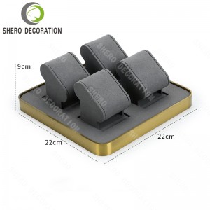 Microfiber Jewelry Display Set Metal Jewelry Display Stand for Jewelry Window showcase