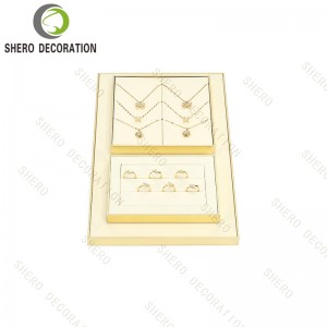 High End Jewelry Display Box Custom Logo PU Leather Microfiber Earring Necklace Ring Luxury Jewelry Set Box Have Cover