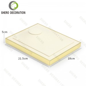 High End Jewelry Display Box Custom Logo PU Leather Microfiber Earring Necklace Ring Luxury Jewelry Set Box Have Cover