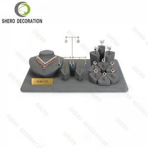 Modern Microfiber Jewellery Display Stand Multi-purpose Earrings Pendant Ring Holder for Showcase