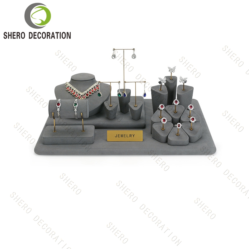 Custom Jewelry Display Stand Set Jewellery Organizer Props for Jewelry Retail Display Cabinet