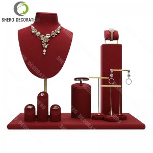 High End Customizable Jewelry Counter Display Props Luxury Jewelry Display Set Jewelry Holder Display