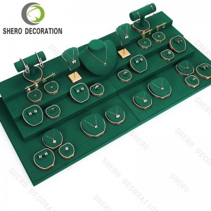 Customized Luxury Durable Jewlery Display Set Microfiber Jewlery Display Stands Jewelry Display Set Props for Store