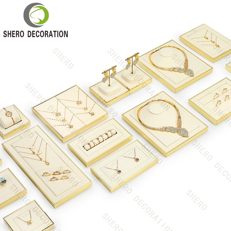 [Copy] Custom Design Luxury Earings Ring Necklace Props Tray Jewelry Display Top Quality Jewelry Display Set Stand for Jewellery Shop