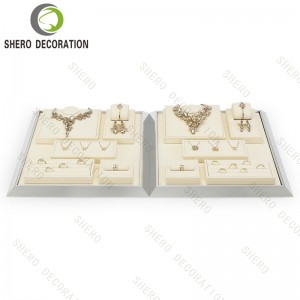 Custom Velvet Jewelry Display Props Set Necklace Bust Ring Tray Earring Holder Bracelet Stand Organizer for Jewelry Store