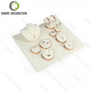 Customizable Luxury Microfiber Display Stand Presentoire Pour Bijoux Jewelry Display Jewelry Store With Jewellery Display Set